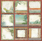 Stamperia 'Amazonia Square Tags"-  Double Face Paper 30 x 30 SBB767