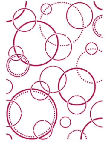 Stamperia Stencil - Flexible transparent 21x29,7cm -Romantic Threads Bubble - KSG466
