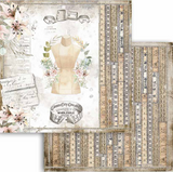 Stamperia Romantic Threads- 8" x 8" Paper Pad SBBS36