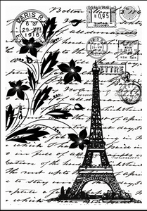 ShokART- Rustic Paris A6 Stamp- DA0085