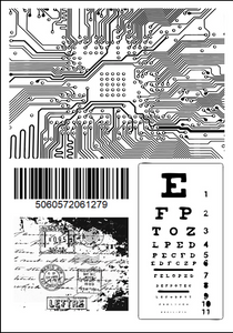 ShokART- Industrial Circuit A6 Stamp- DA0087