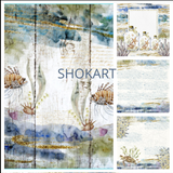 ShokART "Sea Blue" - 8" x 8" Paper Pad- Limited Edition- SH8SB07