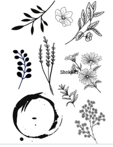 ShokART- Vintage Floral A6 Stamp - DA0095