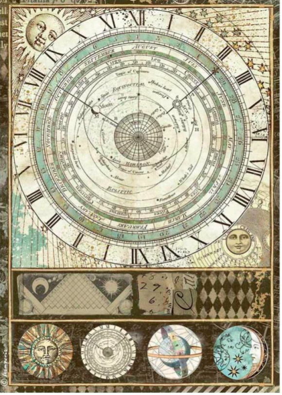 Stamperia A4 Decoupage Alchemy Astrolabe DFSA4663