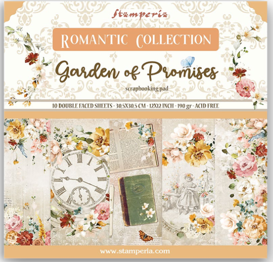 Stamperia Garden of Promises - 12 x 12 Paper Pad SBBL110