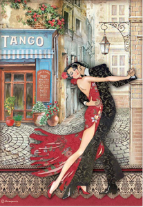 Stamperia A4 Decoupage  Rice Paper - Desire Tango - DFSA4717