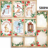Stamperia Romantic Collection Home for the Holidays 12" x 12" Paper Pad SBBL119