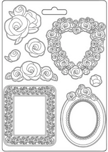 Stamperia A4 Moulds - Rose Parfum Frames and Fragrance - K3PTA4554