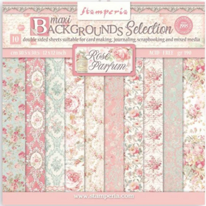 Rose Parfum Backgrounds - 12" x 12" Paper Pad SBBL126