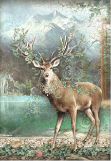 NEW Stamperia A4 Decoupage Magic Forest - Deer DFSA4750