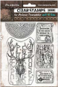 NEW Stamperia "Magic Forest Deer" Stamp 14 x 18cm WTK170