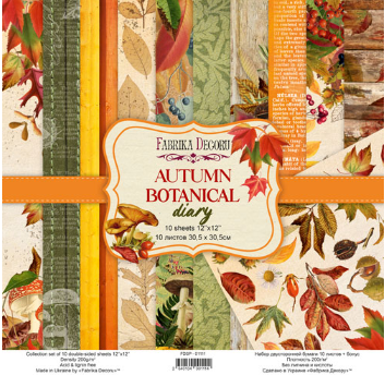 NEW Fabrika Decoru 'Autumn Botanic' 12x12 Pad - FDSP-01111