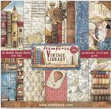 NEW Stamperia Vintage Library 12" x 12" Paper Pad SBBL132