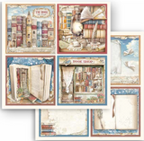 NEW Stamperia Vintage Library 12" x 12" Paper Pad SBBL132