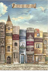 NEW Stamperia A4 Decoupage Vintage Library - The World of Book DFSA4752