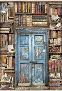 NEW Stamperia A4 Decoupage Vintage Library - Door  DFSA4753