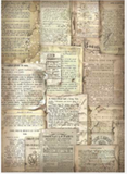 NEW Stamperia A6 Decoupage Vintage Library - 8 Backgrounds  DFSAK6001