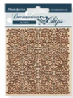 NEW Stamperia Decorative chips cm. 14x14 Vintage Library Pattern  - SCB164