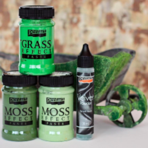 Pentart Moss, Grass Paste and Velvet Powder Effect