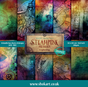 ShokART Steampunk Mechanics 12x12" Scrapbooking Pad - Limited Edition