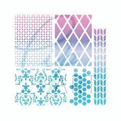 PipART- 'Mixed Media Texture Background' - 7" x 7" Mylar Stencil