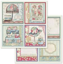 Stamperia Grand Hotel Cards - Double Face Paper 30 x 30 SBB629