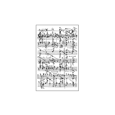 Stamperia Natural Rubber Stamps 7x11cm - Musical Notes - WTKCC98