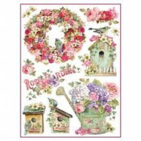 Stamperia A4 Decoupage Rice Paper -  Rose Garden DFSA4274