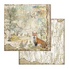 Stamperia Forest Fox - Double Face Paper 30 x 30 SBB656