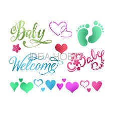 Stamperia Stencil - Flexible transparent 20x15cm - Baby Welcome - KSD295