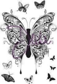 DaliART- Henna Butterflies Stamp - A6