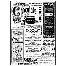 Stamperia A4 Decoupage Rice Paper - Vintage Chocolate DFSA4193