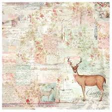 Stamperia 50 x 50cm Decoupage Rice Paper - Sweet Christmas Deer DFT328