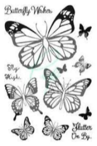 PipART- Butterfly Wishes - A6 Stamp
